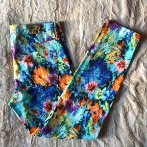 Philosophy jeans size 2 watercolor flowers